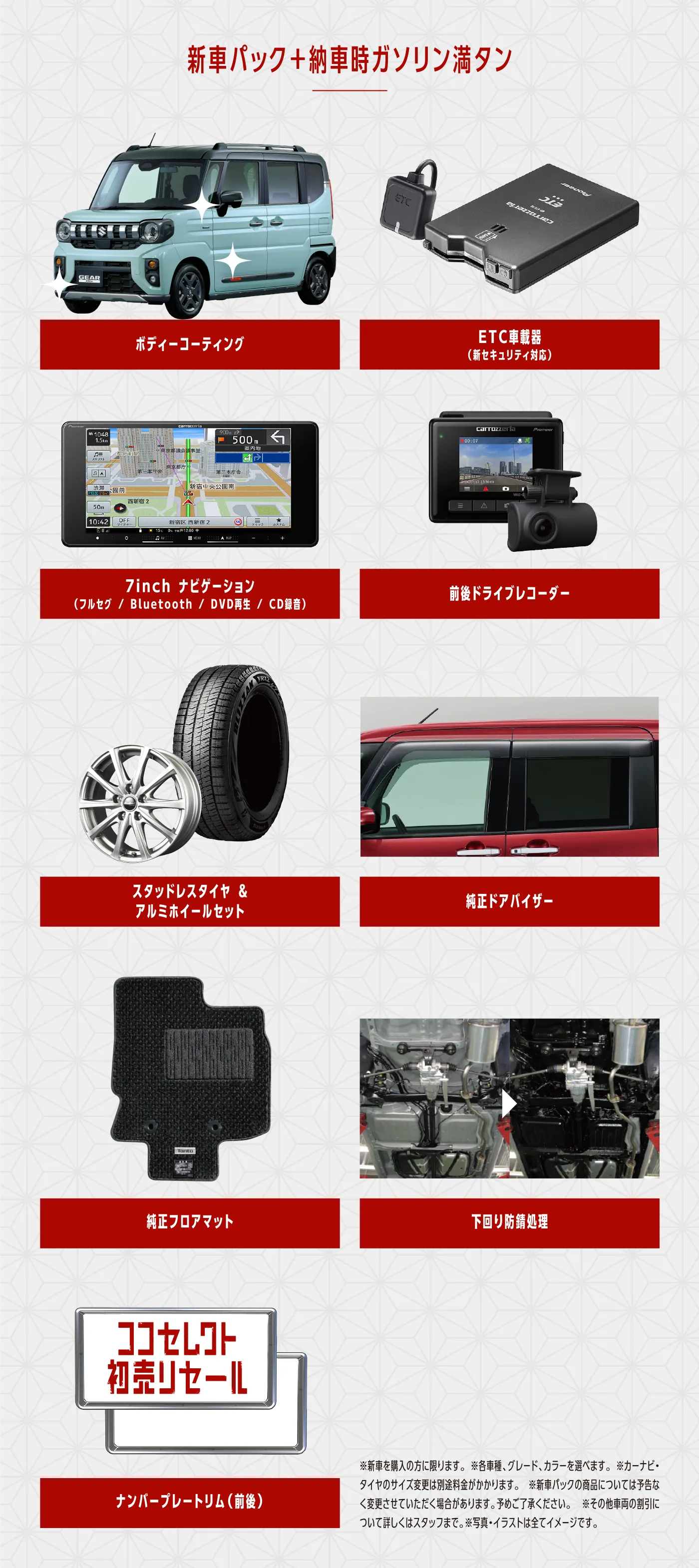 新車パック内容